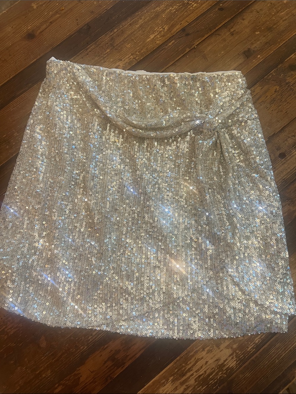 GB girls Silver Sequin Mini Skirt